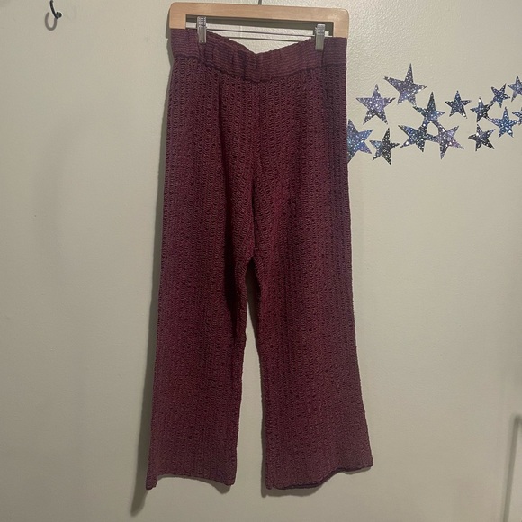 Free People Beach Veronica Sweater Pants - Medium Purple NWT $60 MSRP - Picture 3 of 4